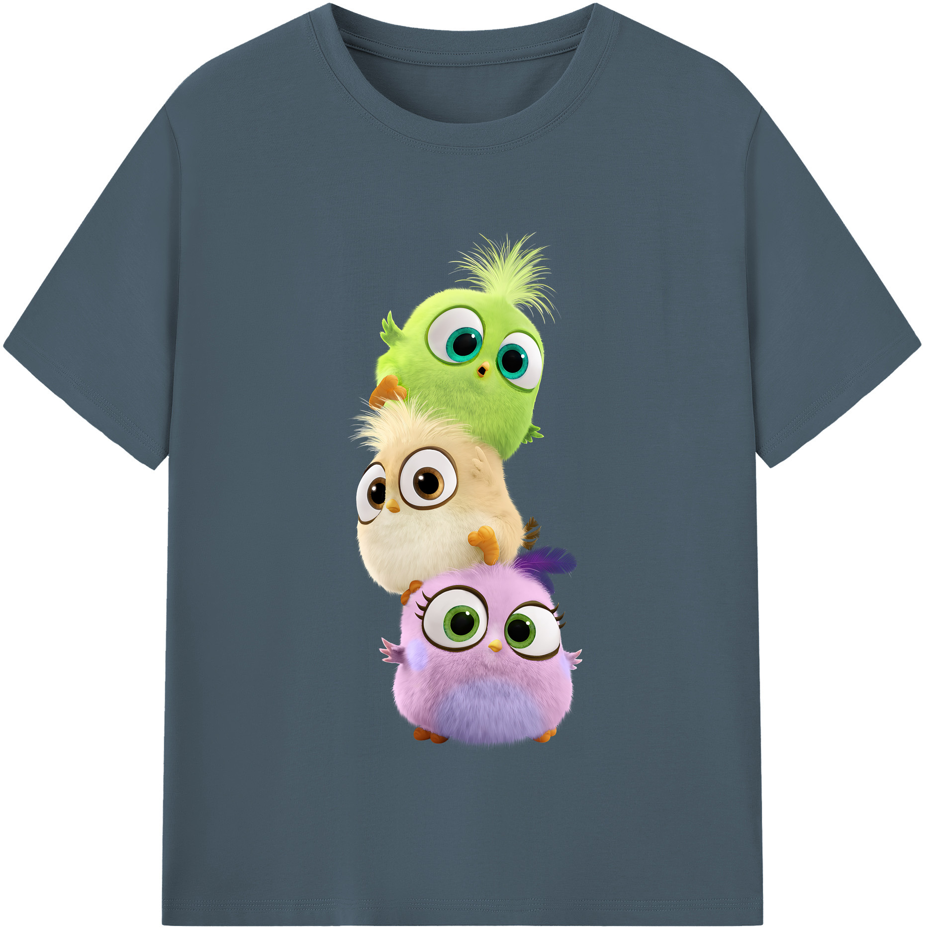 （画像用） Angry Birds アングリーバード 綿100％半袖Tシャツ（フロントプリント）